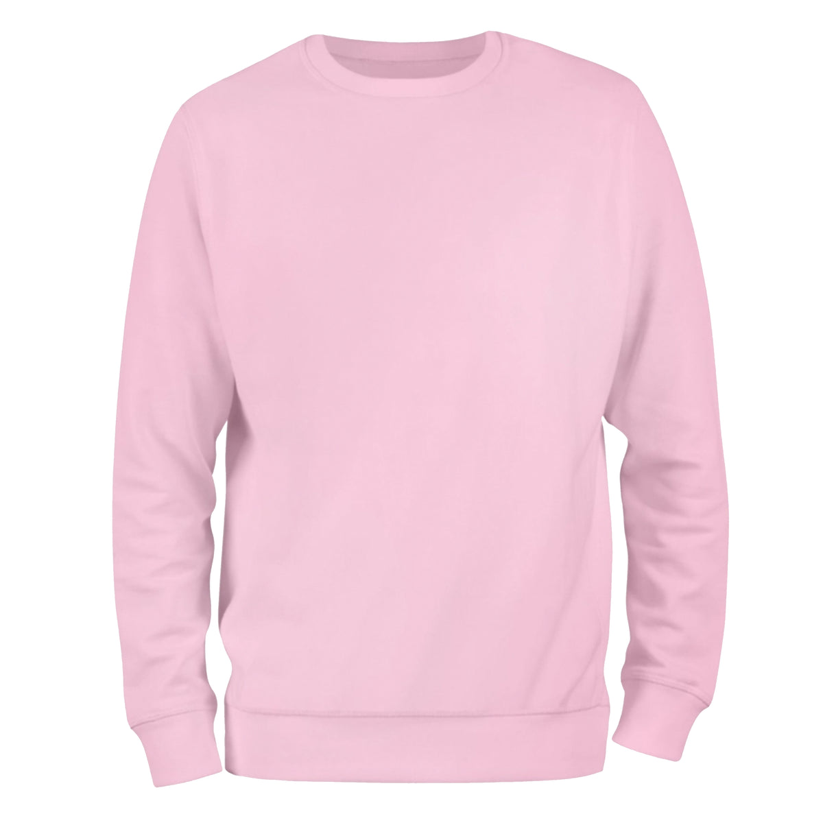 a pink sweatshirt with a white background