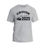 a grey t - shirt with a cruise logo on it