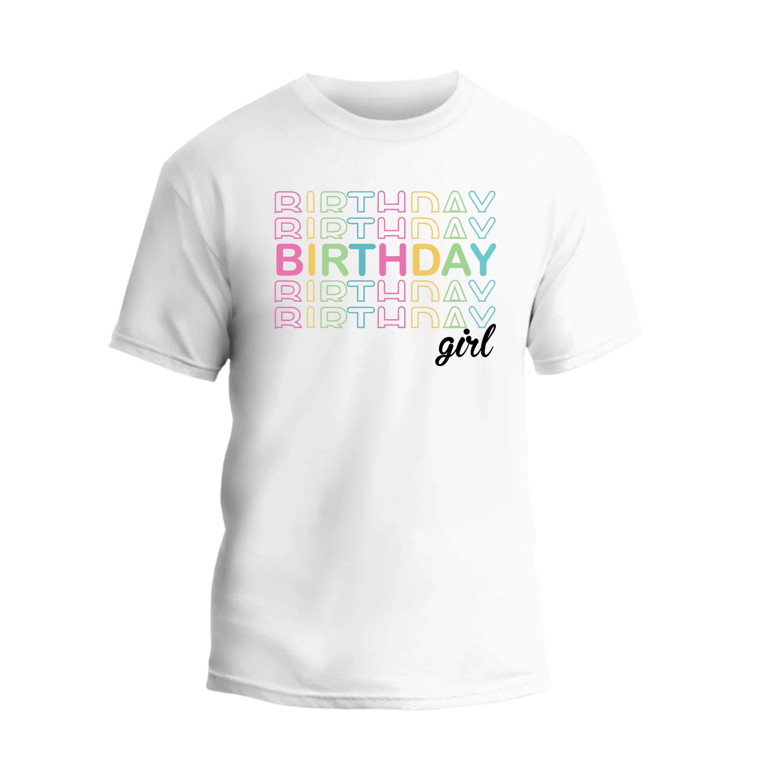 Birthday Girl Shirt, Watercolor Birthday Girl Party T-Shirt