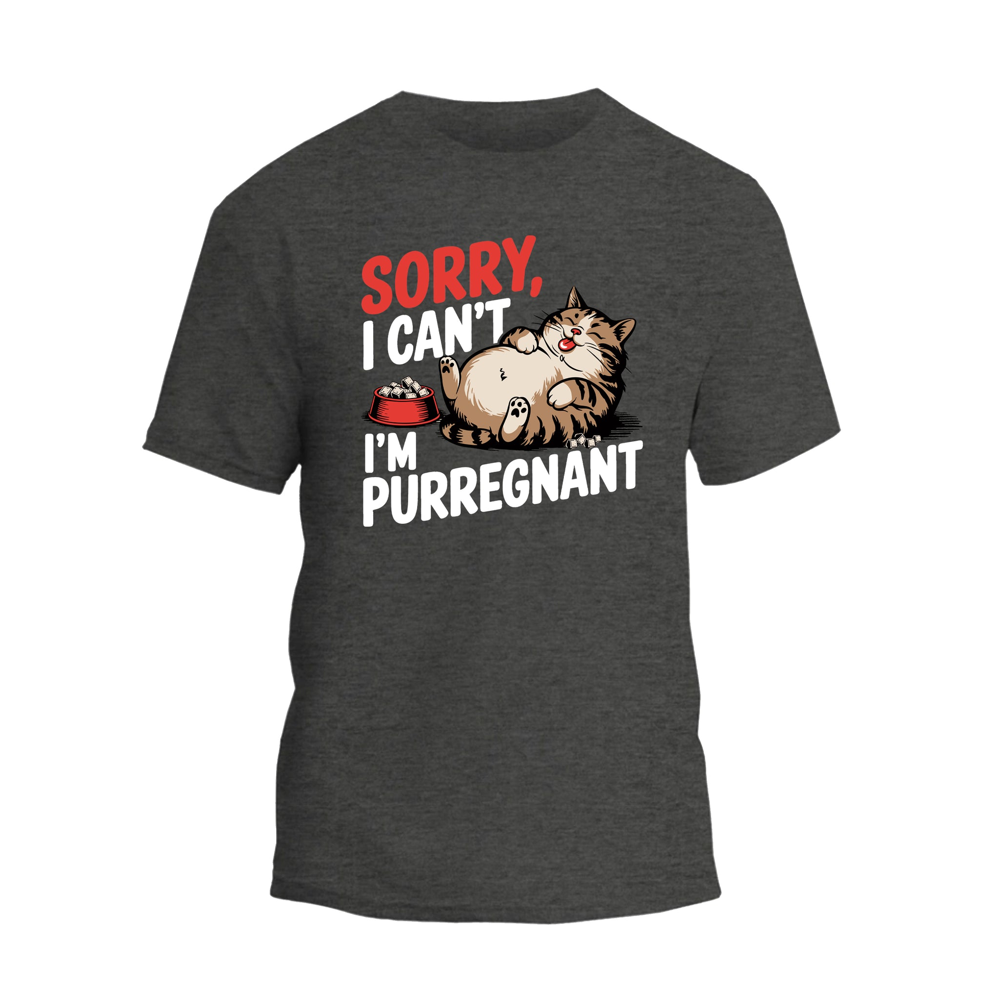 Sorry I Can't I'm Purregnant Shirt, Cat Mom Shirt, Funny Pregnant Mama T-shirt