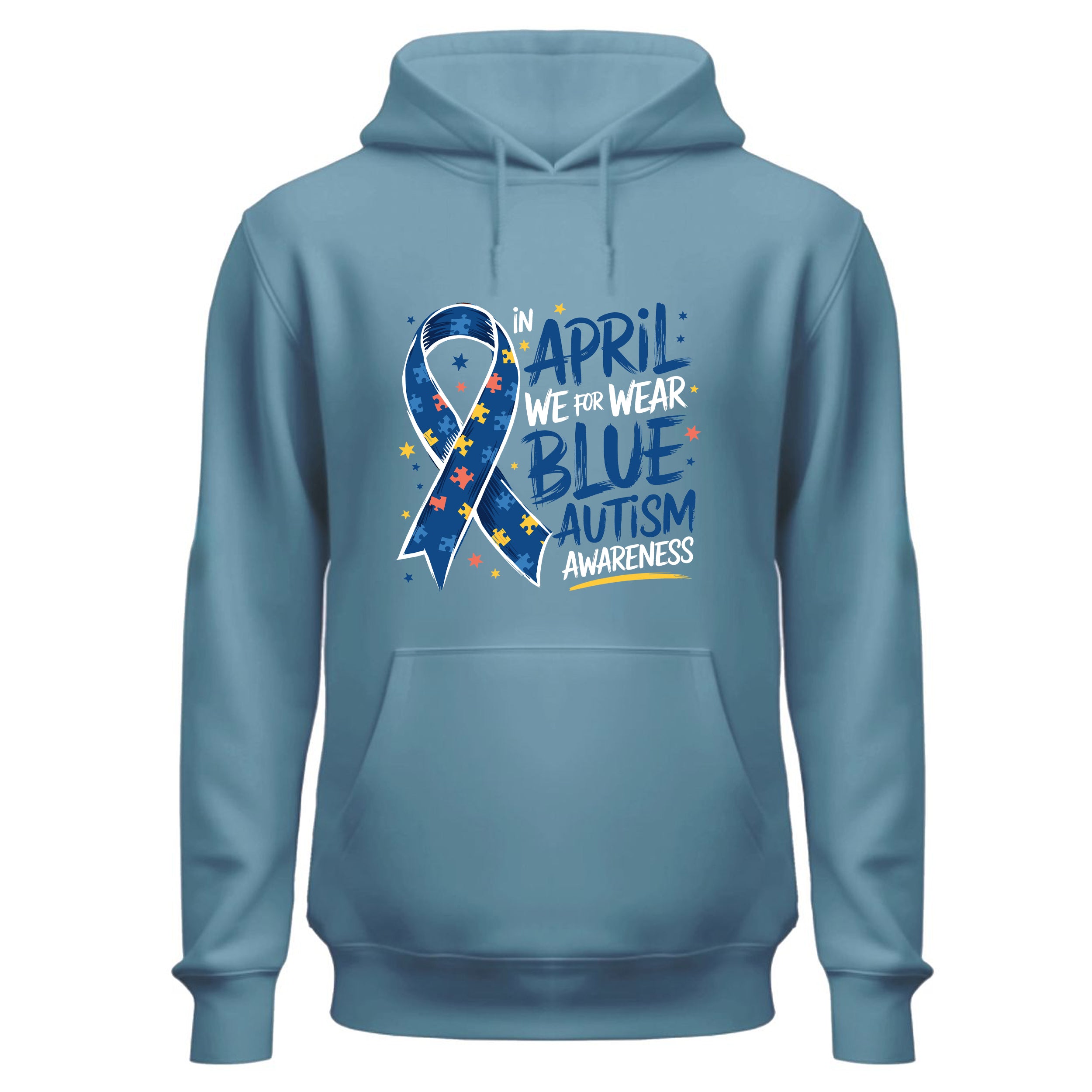 In April We Wear Blue Hoodie, Autism Awareness Hoodie