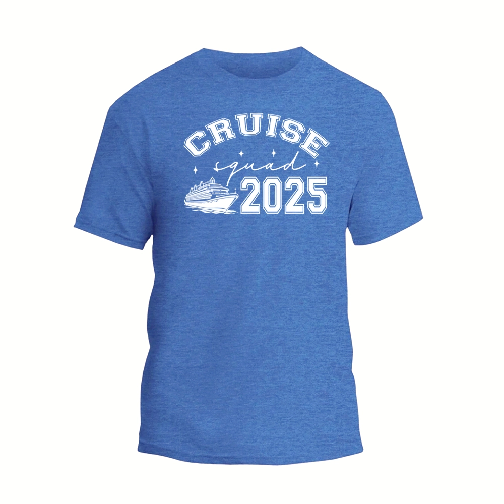 a blue t - shirt with a cruise logo on it