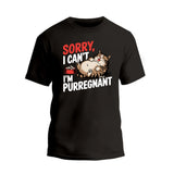 Sorry I Can't I'm Purregnant Shirt, Cat Mom Shirt, Funny Pregnant Mama T-shirt