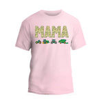 a pink t - shirt with the word mama printed on it