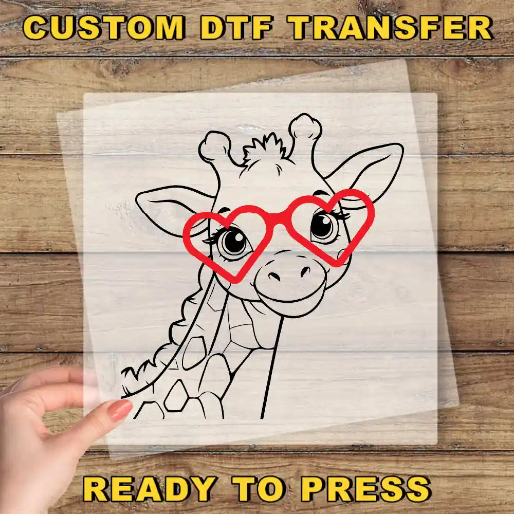 a picture of a giraffe with glasses on it