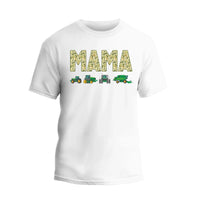 a white t - shirt with the word mama printed on it