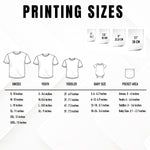 a picture of a t - shirt sizes chart