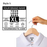 Bundle Custom DTF Shirt Label – Personalized Brand Neck Tag with Your Logo and Brand Name