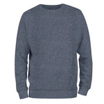 a dark blue crew neck sweater on a white background