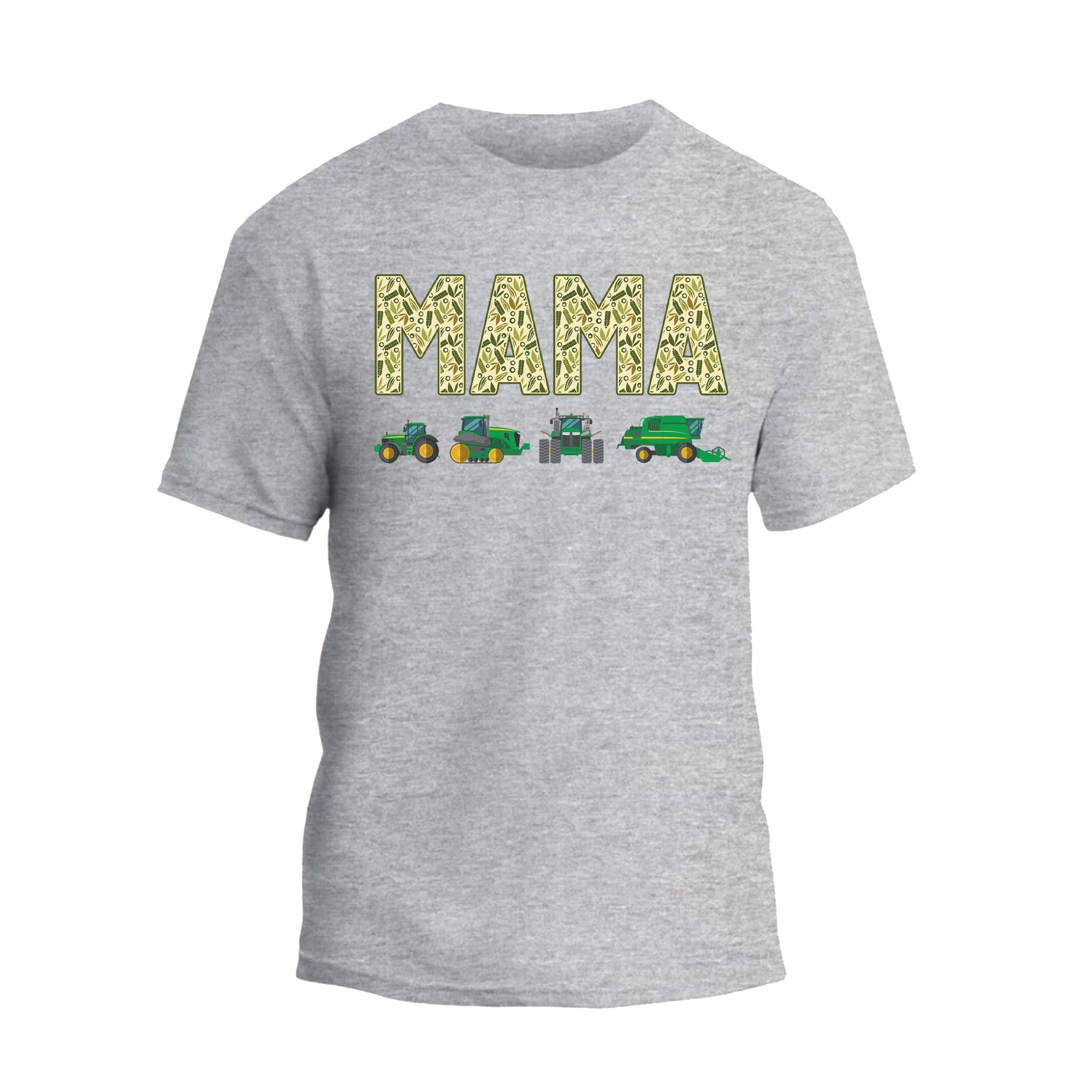 a gray t - shirt with the word mama on it