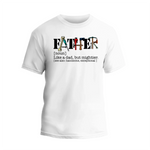 a white t - shirt with the words faith printed on it