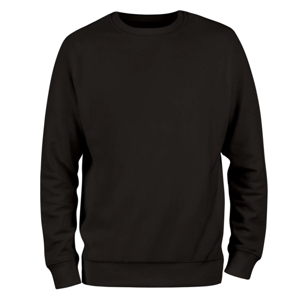 a black sweatshirt with a white background