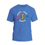 a blue t - shirt with the words adopt adopt adopt adopt adopt adopt adopt adopt