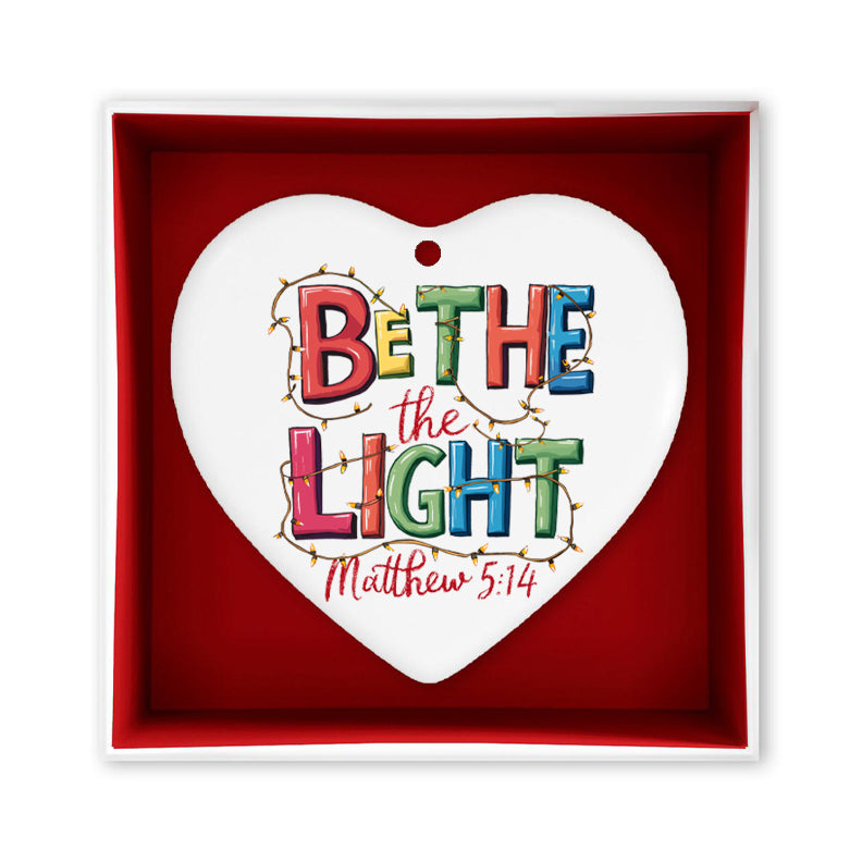 Be the Light Christmas Ornament, Christian Bible Verse Ornaments