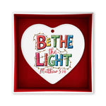 Be the Light Christmas Ornament, Christian Bible Verse Ornaments