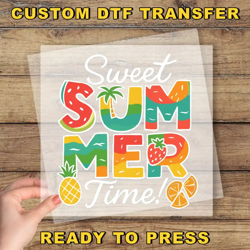 a person holding up a piece of paper with the words, sweet summer time ready
