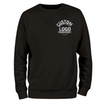 a black sweatshirt with the custom logo on it