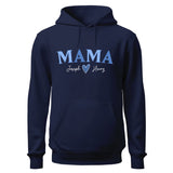 a blue hoodie with the words mama on it