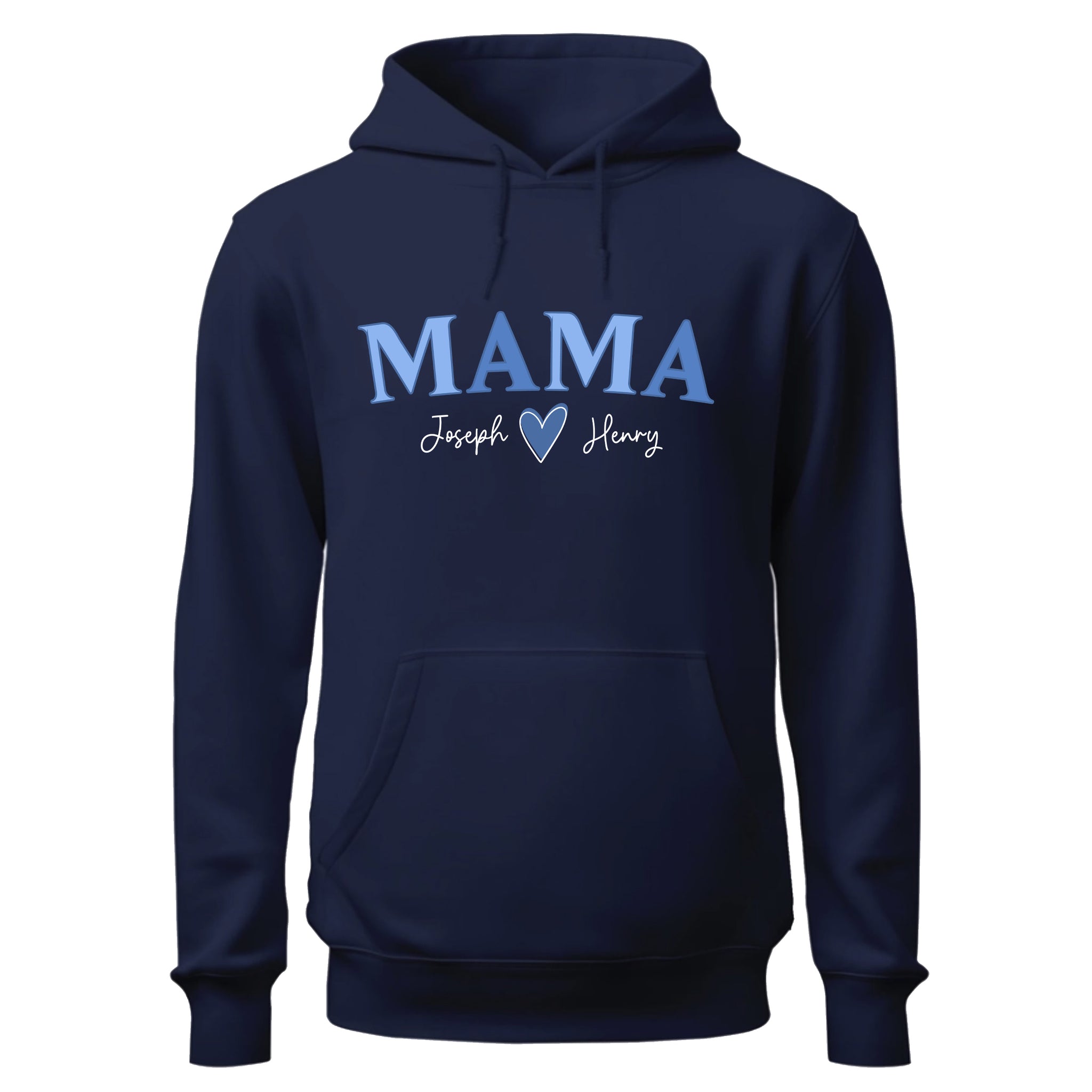 a blue hoodie with the words mama on it