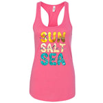 Sun Salt Sea Women's Ideal Racerback Tank Top, Summer Vibe Tank Top, Women Tank Top