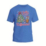 Jolly and Caffeinated Christmas Shirt, Coffee Lover Christmas T-shirt