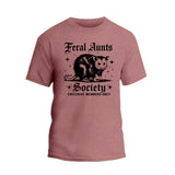 Feral Aunts Society Shirt, Funny Racoon Aunt T-shirt, Gift For Women