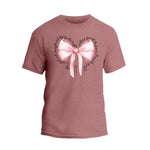 a pink t - shirt with a pink bow on it