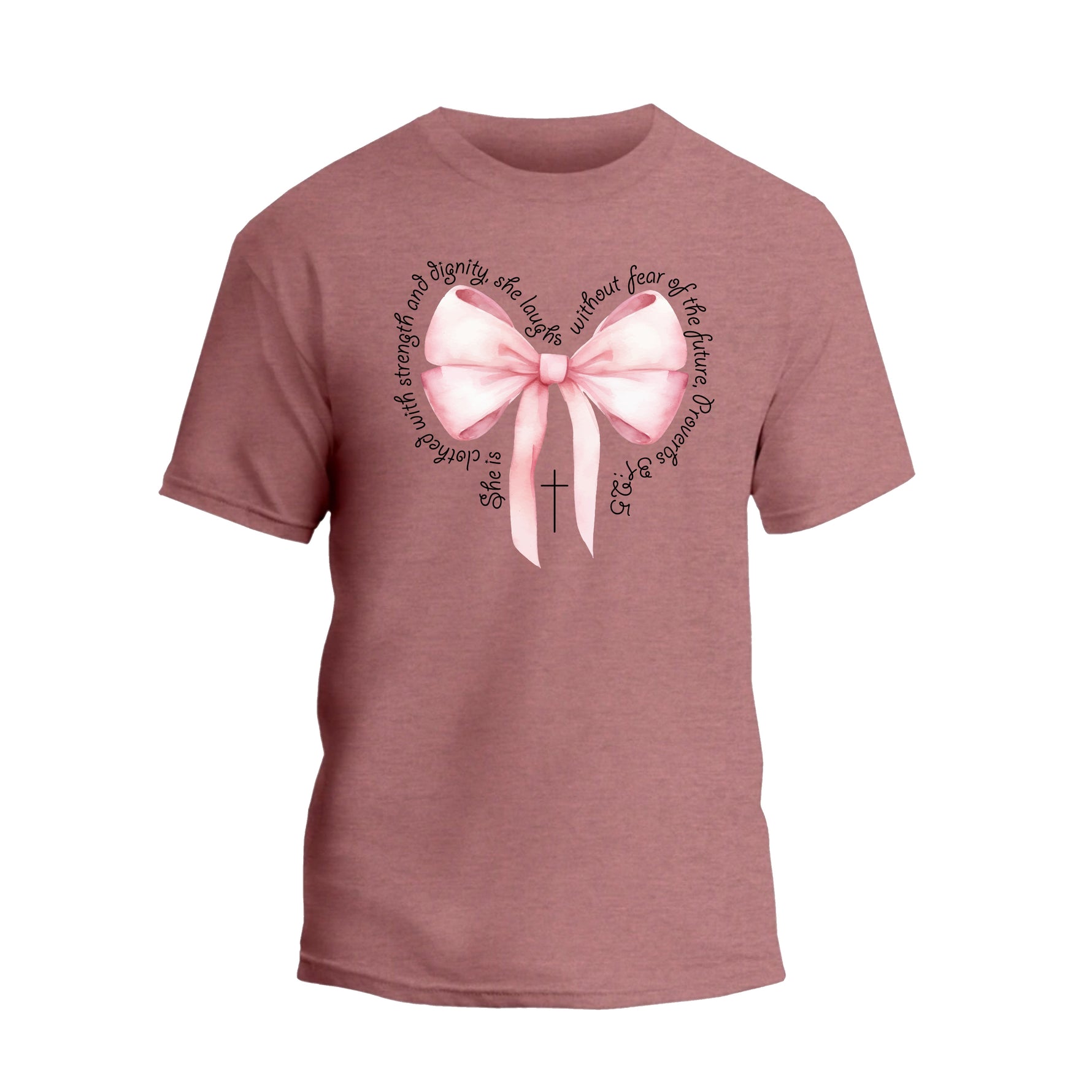a pink t - shirt with a pink bow on it