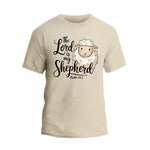 a white t - shirt with the words the lord is my shepherd printed on it