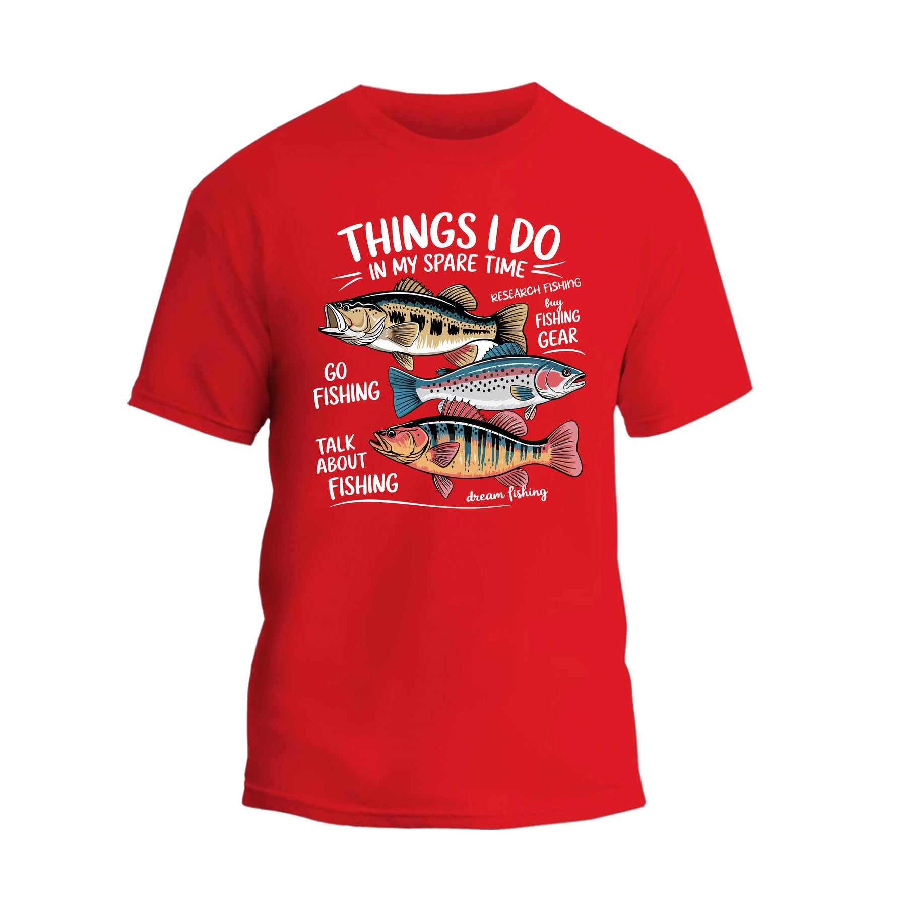 Things I Do In My Spare Time Fishing T-Shirt, Funny Fishing Shirt, Father's Day Gift Tee