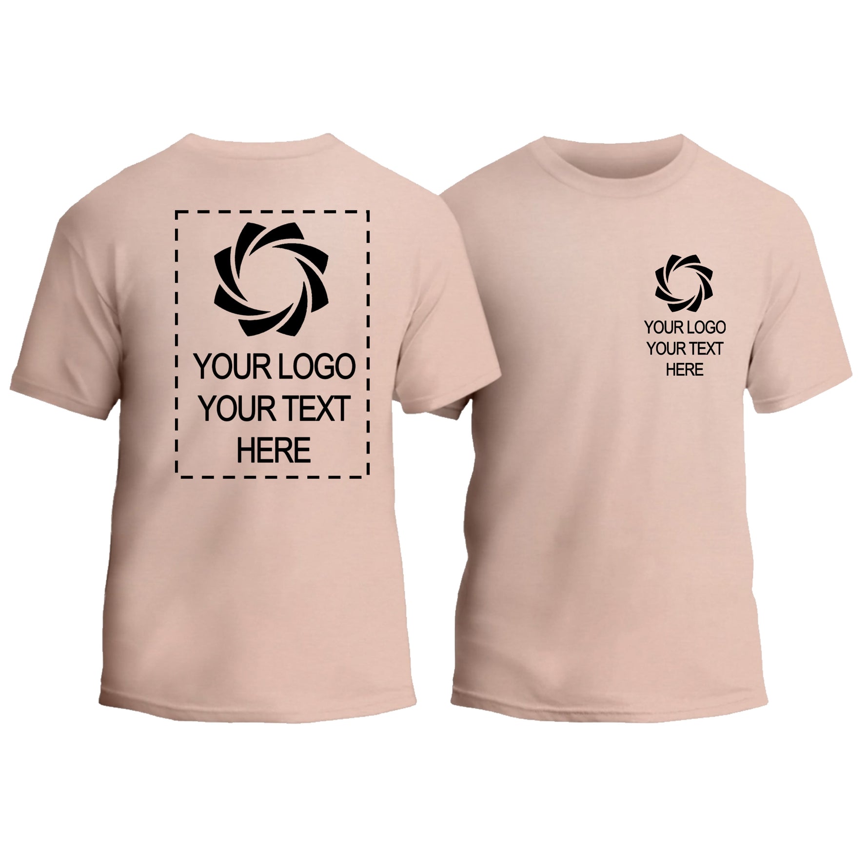 Custom Double Side T-Shirt, Design Your Own Personalized Tee, Custom Logo Shirt, Custom Text Shirt, 2 Side Printed T-Shirt