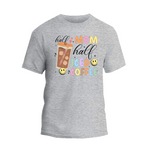 a gray t - shirt with a picture of a toast and smiley faces