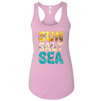 Sun Salt Sea Women's Ideal Racerback Tank Top, Summer Vibe Tank Top, Women Tank Top