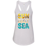 Sun Salt Sea Women's Ideal Racerback Tank Top, Summer Vibe Tank Top, Women Tank Top
