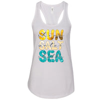 Sun Salt Sea Women's Ideal Racerback Tank Top, Summer Vibe Tank Top, Women Tank Top