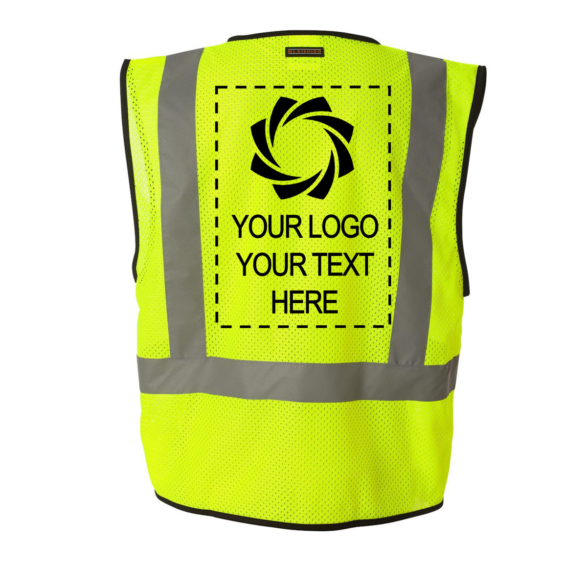 a yellow safety vest with your logo on it
