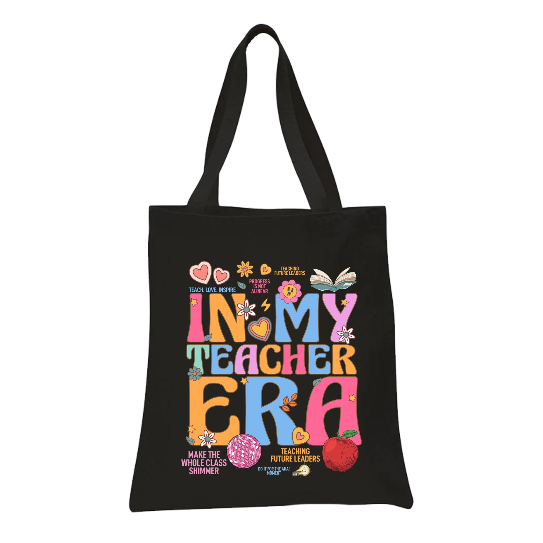 In My Teacher Era Tote Bag, Floral Teacher Tote Bag
