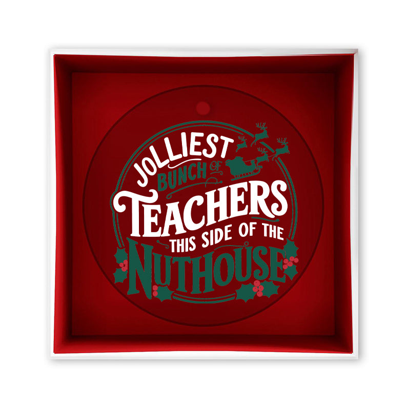 Jolliest Bunch Of Teachers Ornament, Christmas Gift Ornament For Teachers