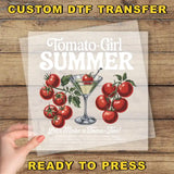 a hand holding up a paper with tomatoes on it