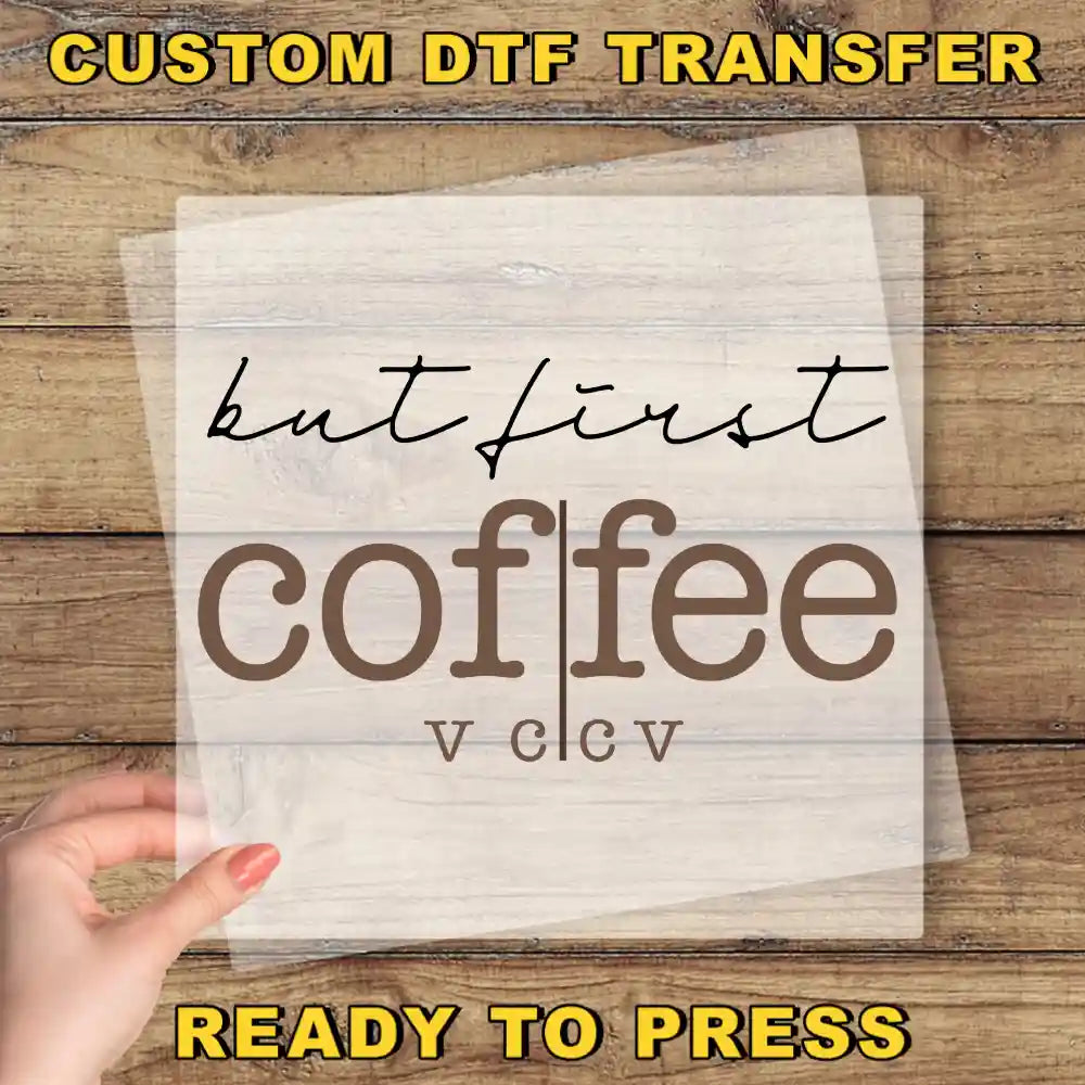 a person holding a piece of paper with the words coffee on it
