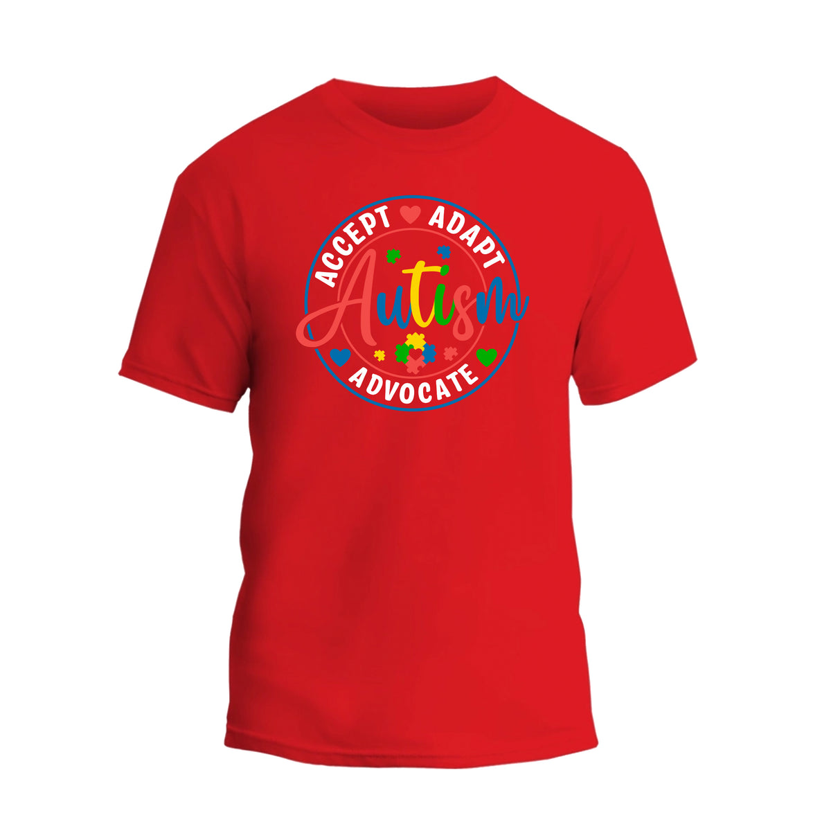 a red t - shirt with the words robert and andy's advocacy on it