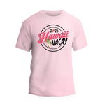 a pink t - shirt with the words hawaii and a palm tree