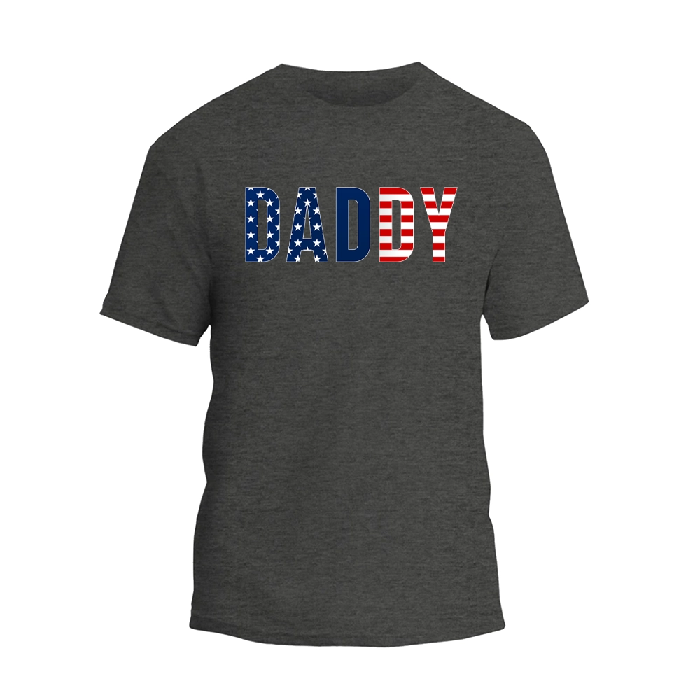 a t - shirt with the word dad printed on it