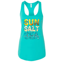Sun Salt Sea Women's Ideal Racerback Tank Top, Summer Vibe Tank Top, Women Tank Top