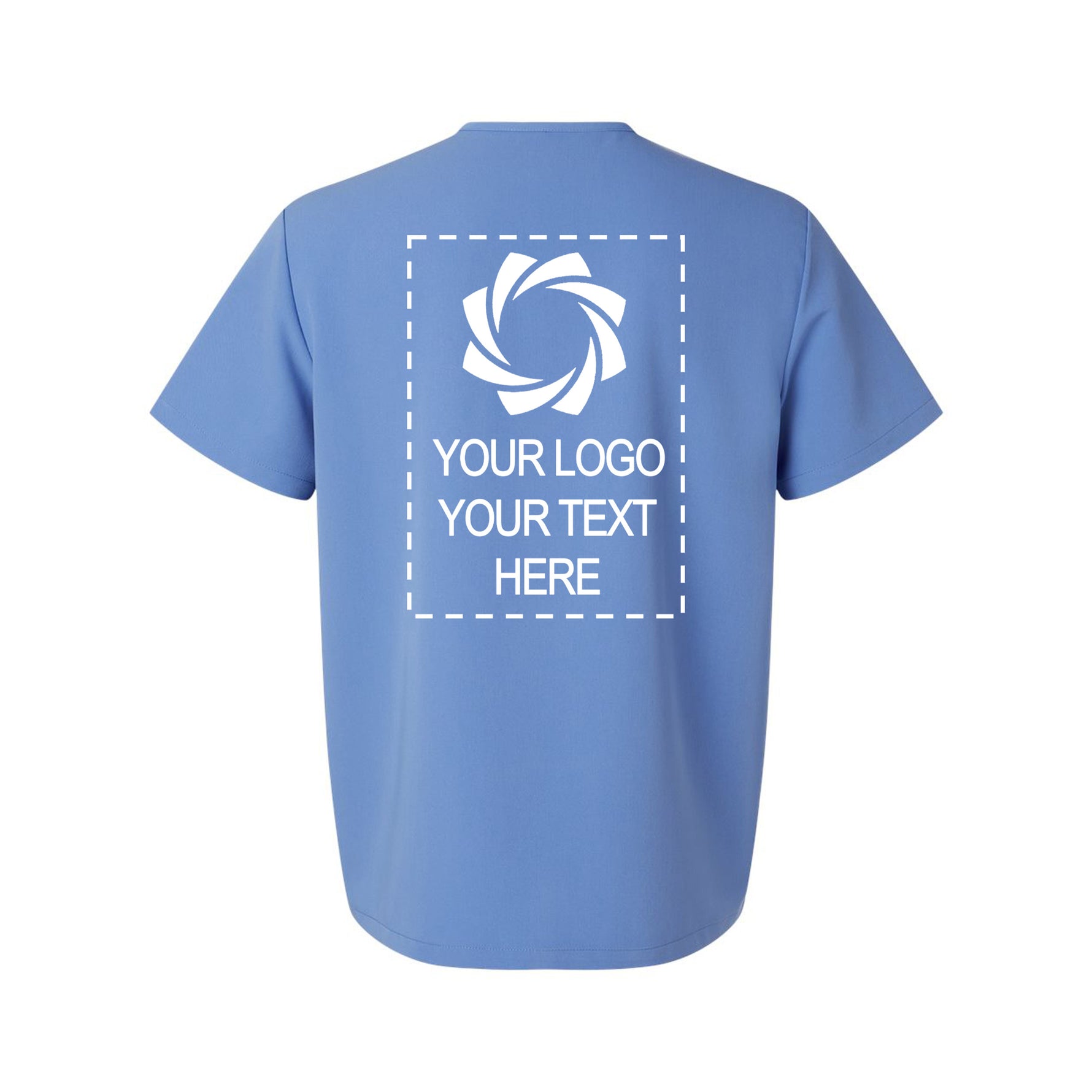 a blue t - shirt with an image of a camera