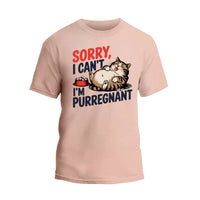 Sorry I Can't I'm Purregnant Shirt, Cat Mom Shirt, Funny Pregnant Mama T-shirt