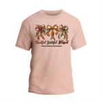 Thankful Grateful Blessed Shirt, Cozy Bow Autumn T-shirt
