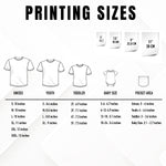 a picture of a t - shirt sizes chart