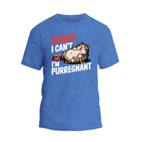Sorry I Can't I'm Purregnant Shirt, Cat Mom Shirt, Funny Pregnant Mama T-shirt