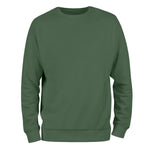 a dark green sweatshirt with a white background